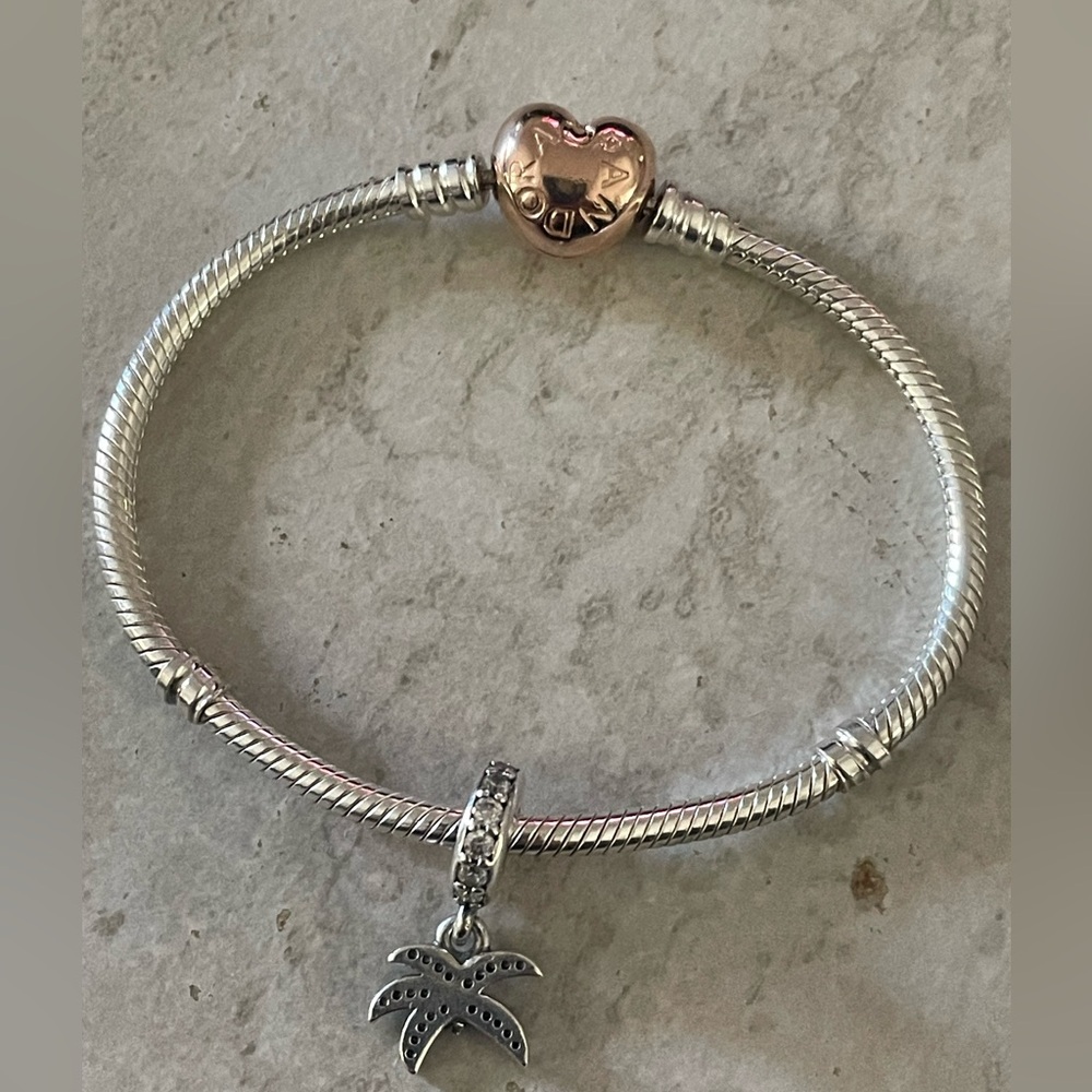 Pandora Moments Heart Clasp Snake Bracelet